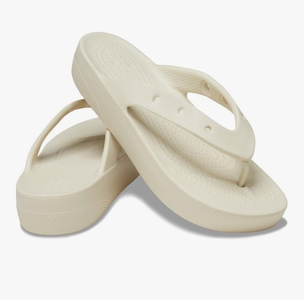 Women's Cream Flip Flops